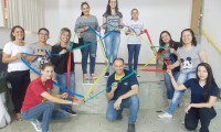 Acolhida as novas estagiárias